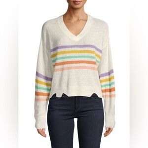 Le Lis | Raw Hem Rainbow Sweater